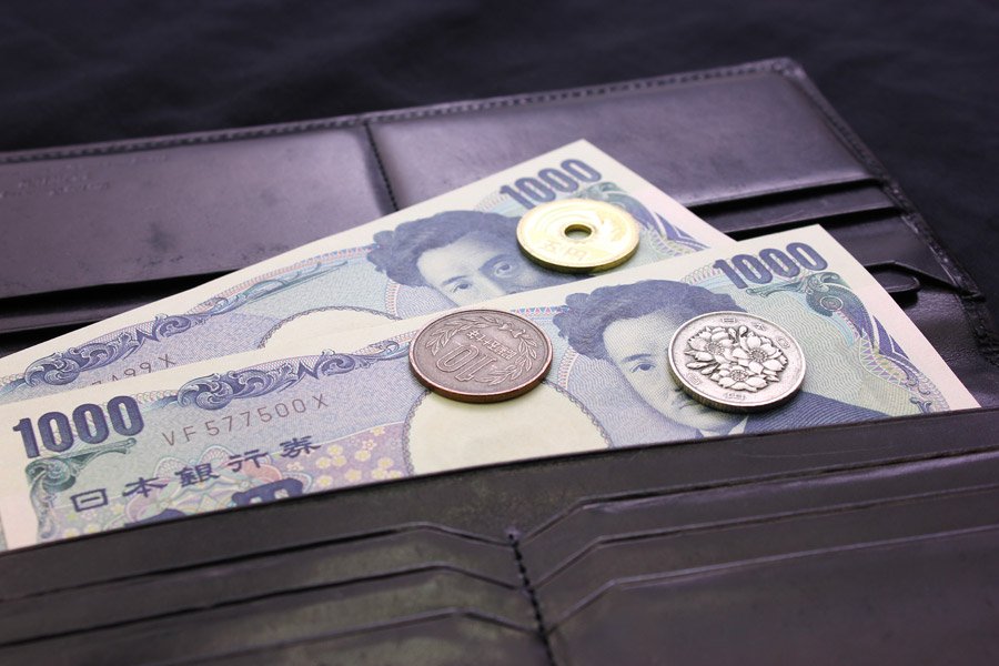 財布の中の千円札と小銭